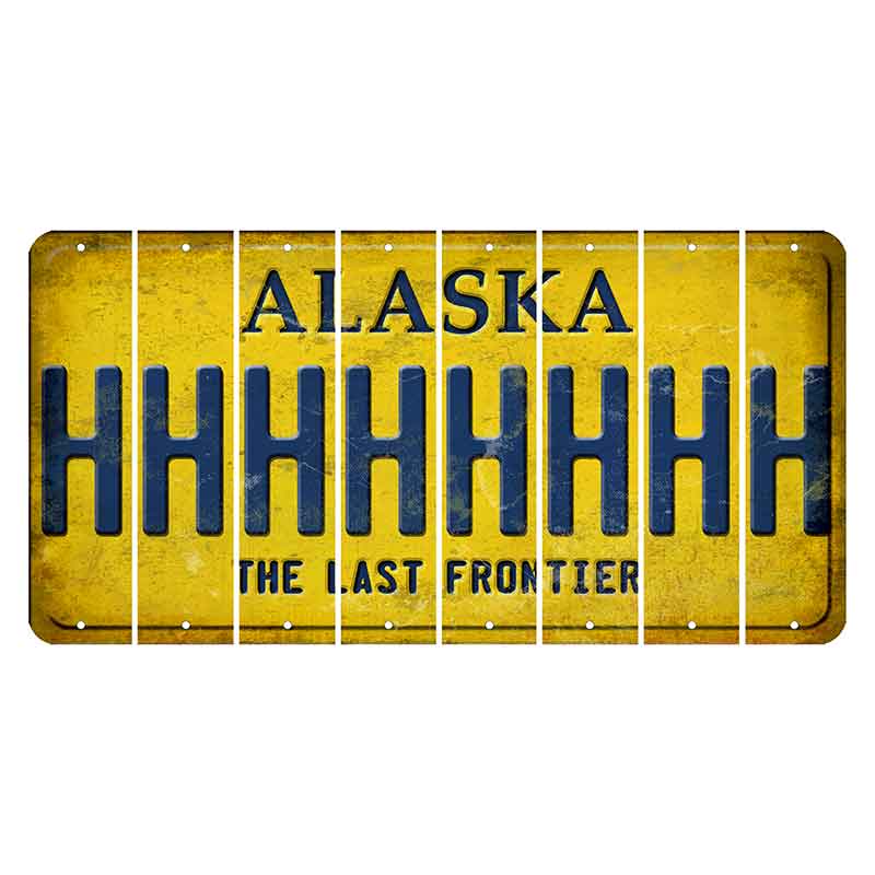 Alaska The Last Frontier Cut License Plate Strips (Set of 8) H