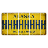 Alaska The Last Frontier Cut License Plate Strips (Set of 8) H