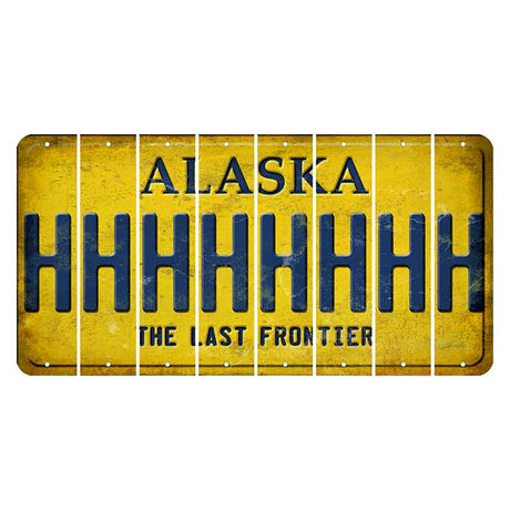 Alaska The Last Frontier Cut License Plate Strips (Set of 8) H