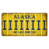 Alaska The Last Frontier Cut License Plate Strips (Set of 8) I