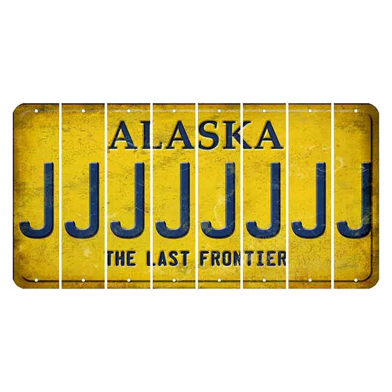 Alaska The Last Frontier Cut License Plate Strips (Set of 8) J