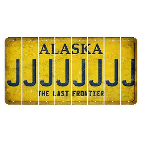 Alaska The Last Frontier Cut License Plate Strips (Set of 8) J
