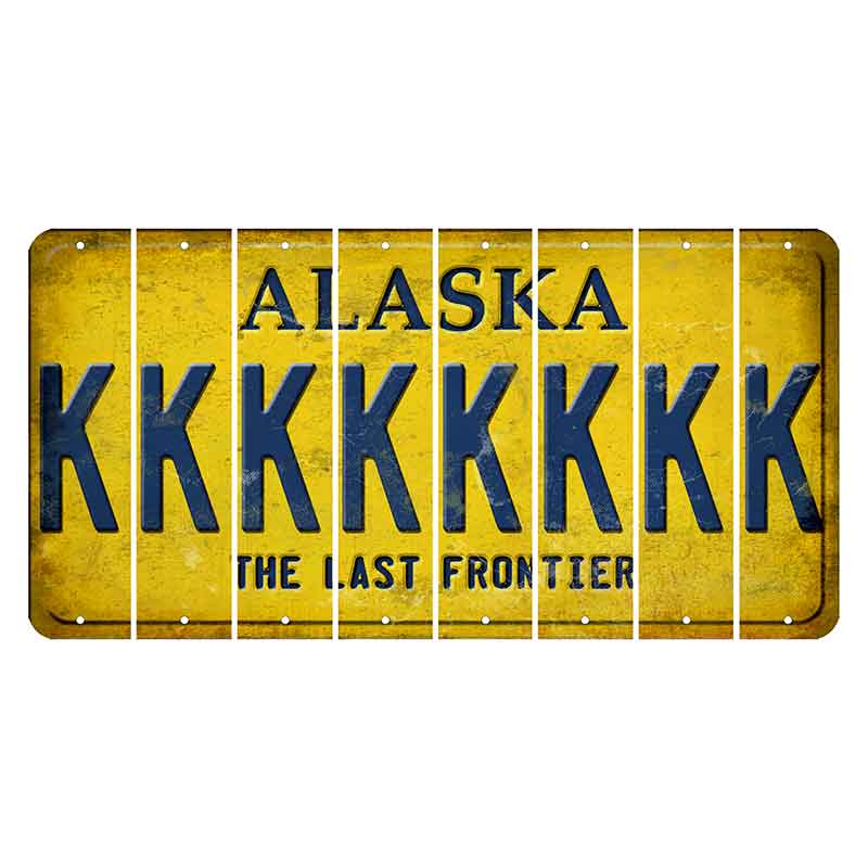 Alaska The Last Frontier Cut License Plate Strips (Set of 8) K
