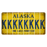 Alaska The Last Frontier Cut License Plate Strips (Set of 8) K