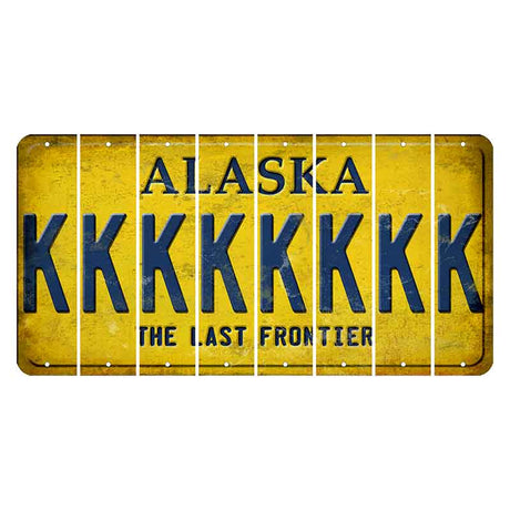 Alaska The Last Frontier Cut License Plate Strips (Set of 8) K