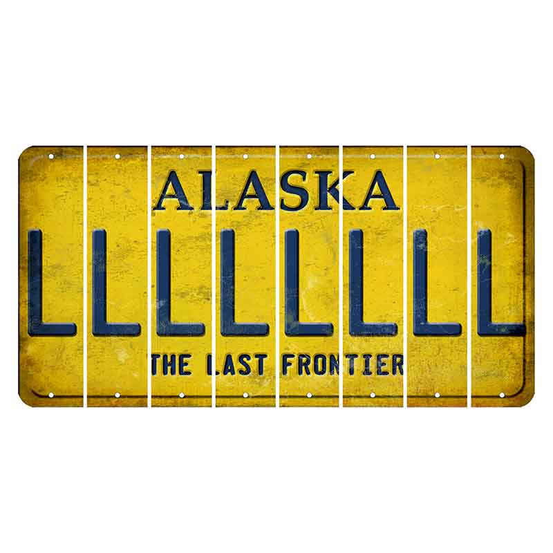 Alaska The Last Frontier Cut License Plate Strips (Set of 8) L