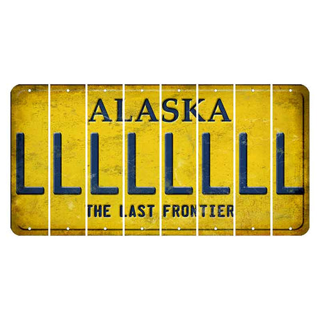 Alaska The Last Frontier Cut License Plate Strips (Set of 8) L