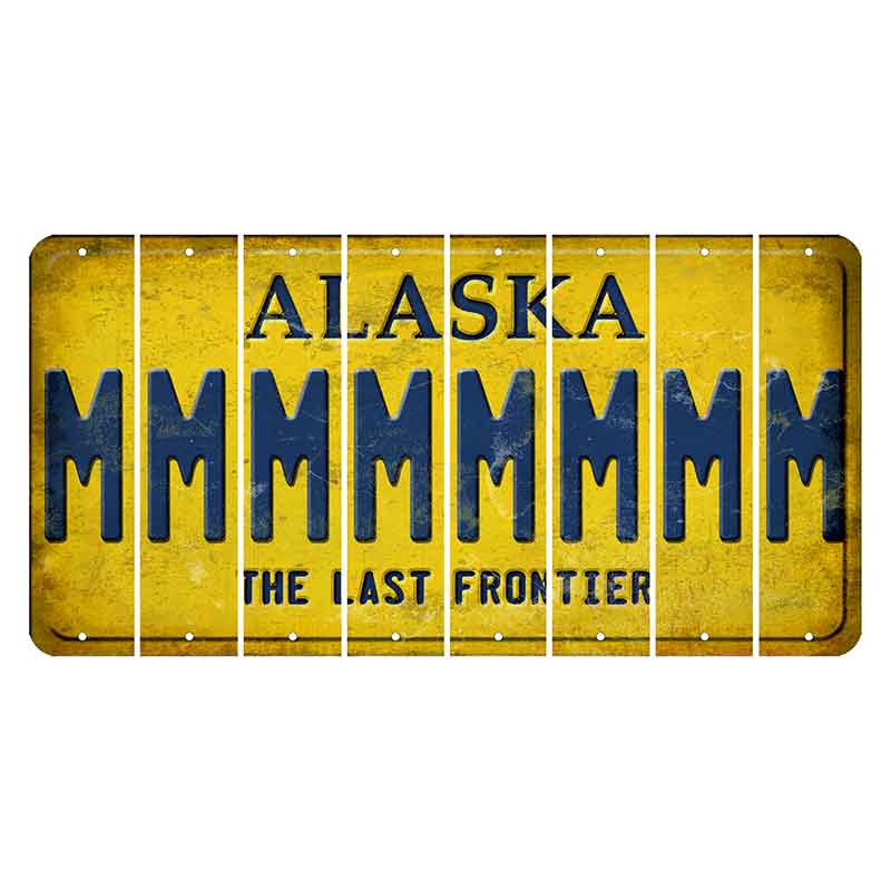 Alaska The Last Frontier Cut License Plate Strips (Set of 8) M
