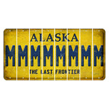 Alaska The Last Frontier Cut License Plate Strips (Set of 8) M