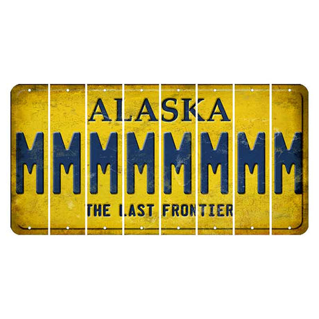 Alaska The Last Frontier Cut License Plate Strips (Set of 8) M