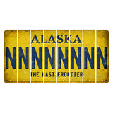 Alaska The Last Frontier Cut License Plate Strips (Set of 8) N