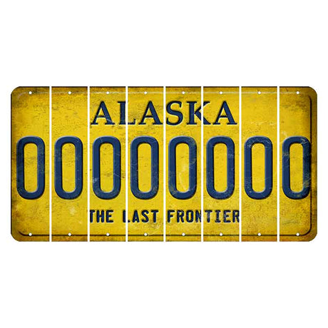Alaska The Last Frontier Cut License Plate Strips (Set of 8) O