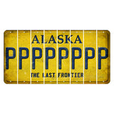 Alaska The Last Frontier Cut License Plate Strips (Set of 8) P