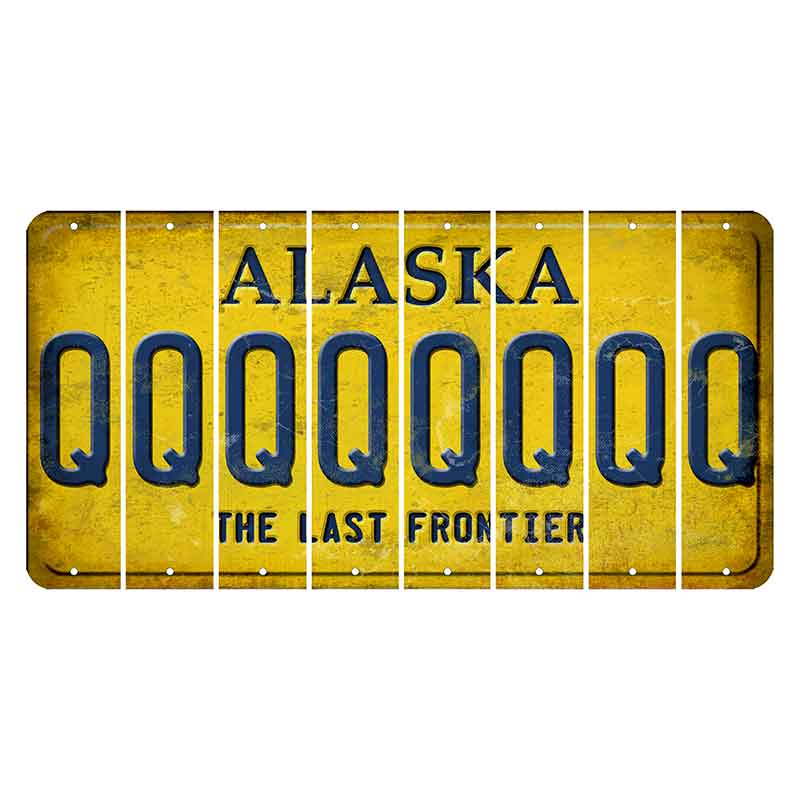 Alaska The Last Frontier Cut License Plate Strips (Set of 8) Q