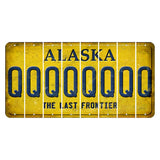 Alaska The Last Frontier Cut License Plate Strips (Set of 8) Q