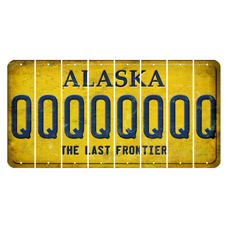 Alaska The Last Frontier Cut License Plate Strips (Set of 8) Q