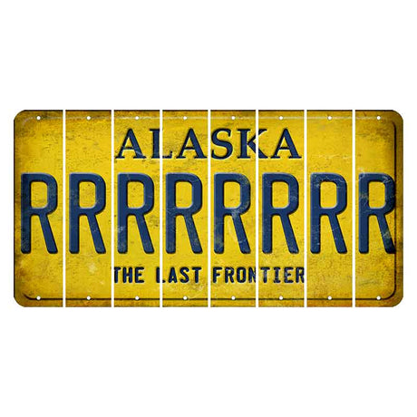 Alaska The Last Frontier Cut License Plate Strips (Set of 8) R