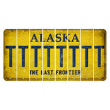 Alaska The Last Frontier Cut License Plate Strips (Set of 8) T