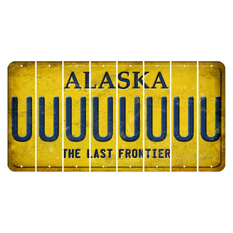 Alaska The Last Frontier Cut License Plate Strips (Set of 8) U