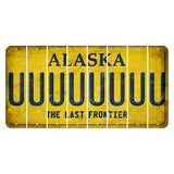 Alaska The Last Frontier Cut License Plate Strips (Set of 8) U