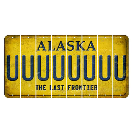 Alaska The Last Frontier Cut License Plate Strips (Set of 8) U
