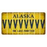 Alaska The Last Frontier Cut License Plate Strips (Set of 8) V