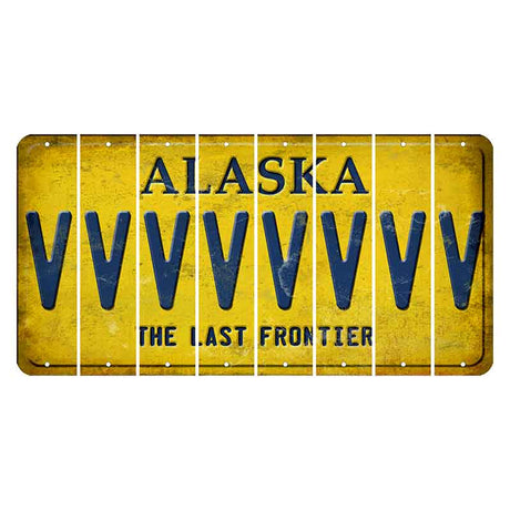 Alaska The Last Frontier Cut License Plate Strips (Set of 8) V