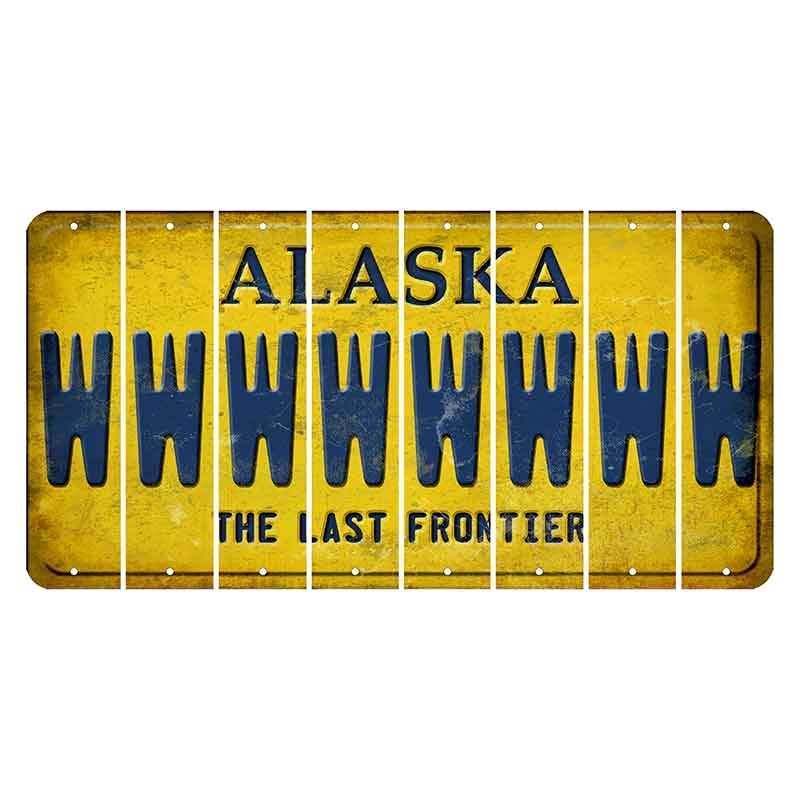 Alaska The Last Frontier Cut License Plate Strips (Set of 8) W