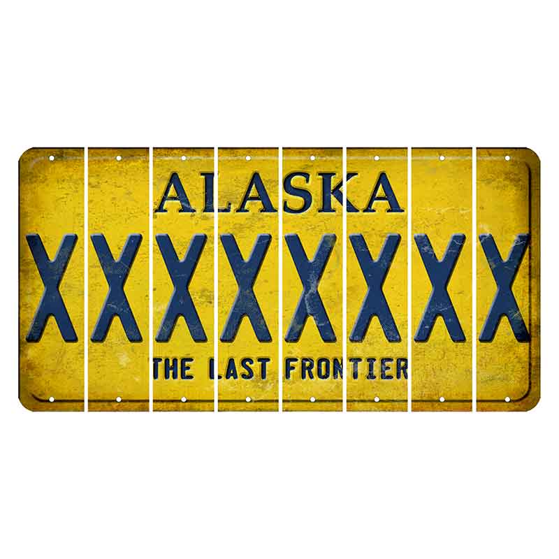 Alaska The Last Frontier Cut License Plate Strips (Set of 8) X