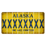 Alaska The Last Frontier Cut License Plate Strips (Set of 8) X