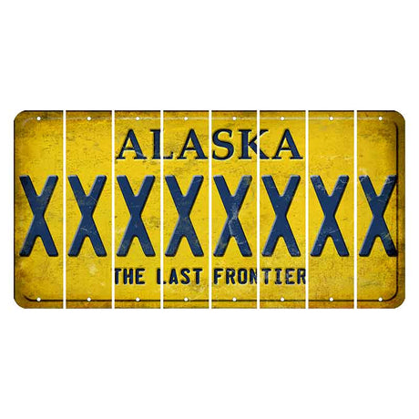 Alaska The Last Frontier Cut License Plate Strips (Set of 8) X