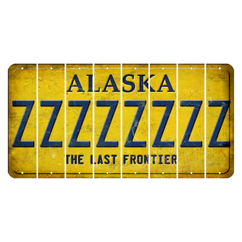 Alaska The Last Frontier Cut License Plate Strips (Set of 8) Z