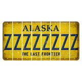 Alaska The Last Frontier Cut License Plate Strips (Set of 8) Z