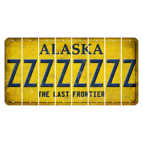 Alaska The Last Frontier Cut License Plate Strips (Set of 8) Z