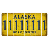 Alaska The Last Frontier Cut License Plate Strips (Set of 8) 1