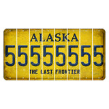 Alaska The Last Frontier Cut License Plate Strips (Set of 8) 5