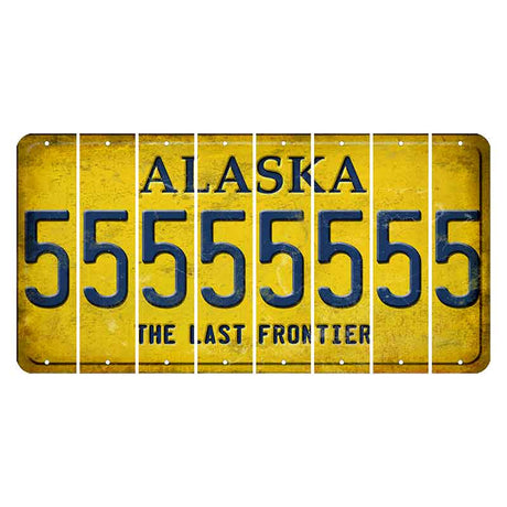 Alaska The Last Frontier Cut License Plate Strips (Set of 8) 5