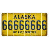Alaska The Last Frontier Cut License Plate Strips (Set of 8) 6