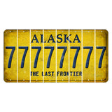 Alaska The Last Frontier Cut License Plate Strips (Set of 8) 7