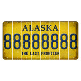 Alaska The Last Frontier Cut License Plate Strips (Set of 8) 8