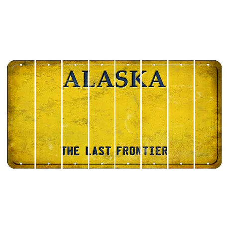 Alaska The Last Frontier Cut License Plate Strips (Set of 8) Blank