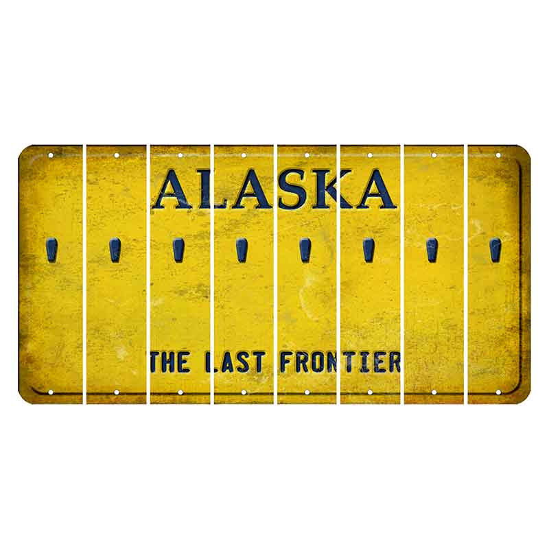 Alaska The Last Frontier Cut License Plate Strips (Set of 8) Apostrophe