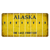 Alaska The Last Frontier Cut License Plate Strips (Set of 8) Apostrophe