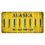 Alaska The Last Frontier Cut License Plate Strips (Set of 8) Exclamation Point