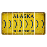 Alaska The Last Frontier Cut License Plate Strips (Set of 8) Parenthesis - Right