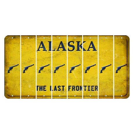 Alaska The Last Frontier Cut License Plate Strips (Set of 8) Revolver