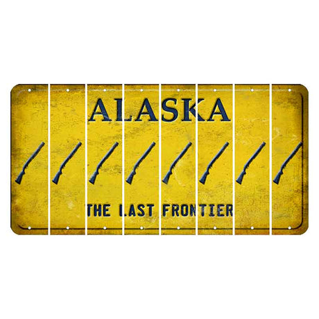 Alaska The Last Frontier Cut License Plate Strips (Set of 8) Shotgun