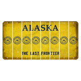 Alaska The Last Frontier Cut License Plate Strips (Set of 8) 2nd Amendment