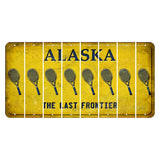 Alaska The Last Frontier Cut License Plate Strips (Set of 8) Tennis Racket