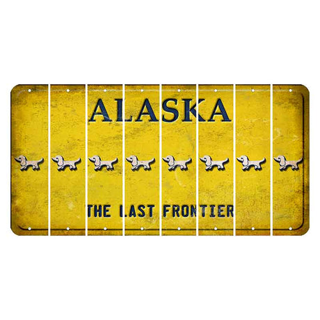Alaska The Last Frontier Cut License Plate Strips (Set of 8) Dog